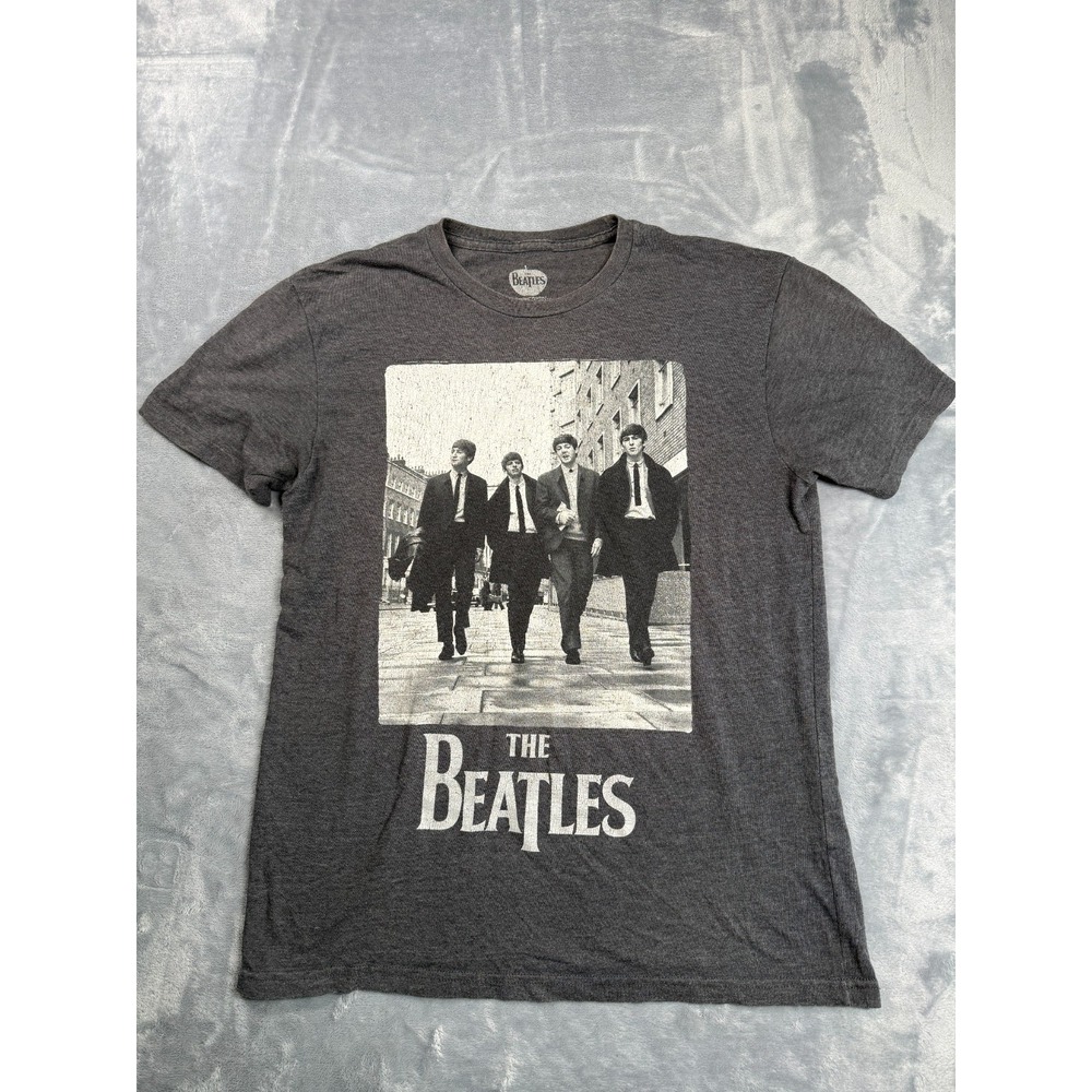 The Beatles 2013 Apple Corps Band T Shirt Men Large Charcoal Gray Cotton Graphic